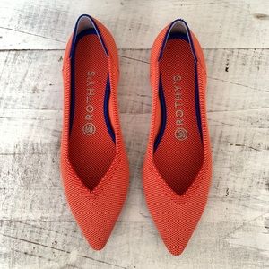 Rothy’s persimmon orange flats | 7.5